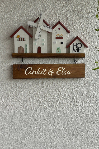 Whirling Windmill Mini House Name Plate