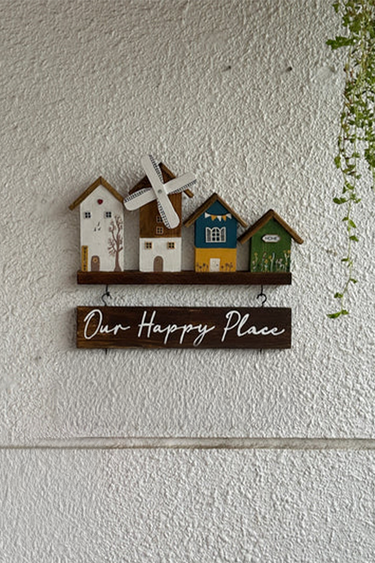 Whirling Windmill Mini House Name Plate (Earthy)