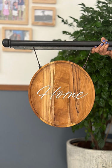 Double sided teak bracket name board