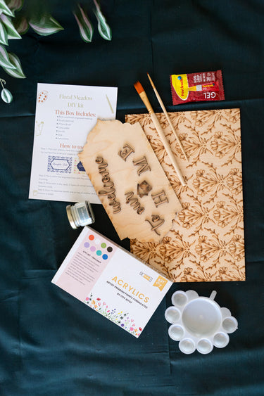 Floral Meadow DIY Name Plate Kit