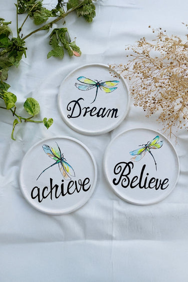 Dream Believe Achieve Wall plate set