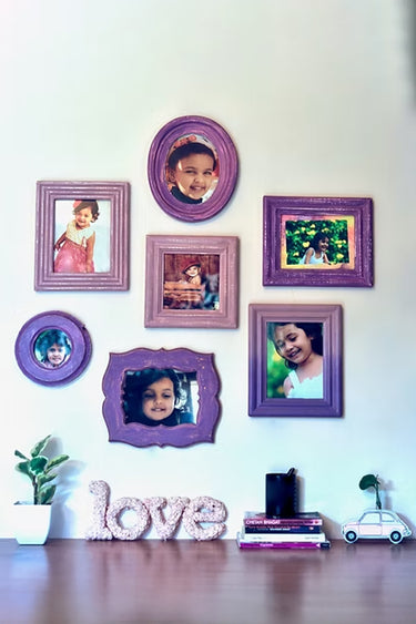 Purple Gallery wall