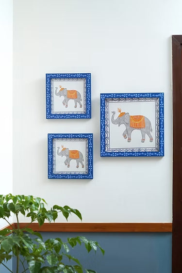 Indian Elephant Artprint Frame set