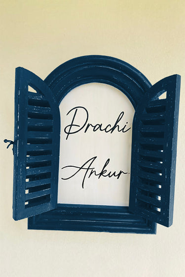 Vintage window name board-Two Names