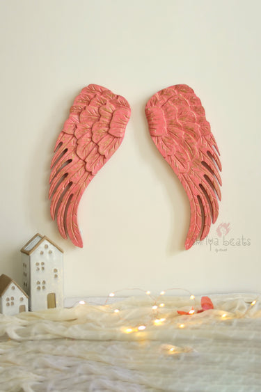 Designer Teak Angel Wings