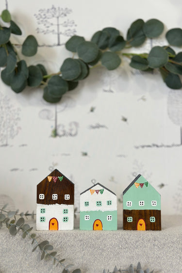 Tiny Mint & Wood Wooden Homes